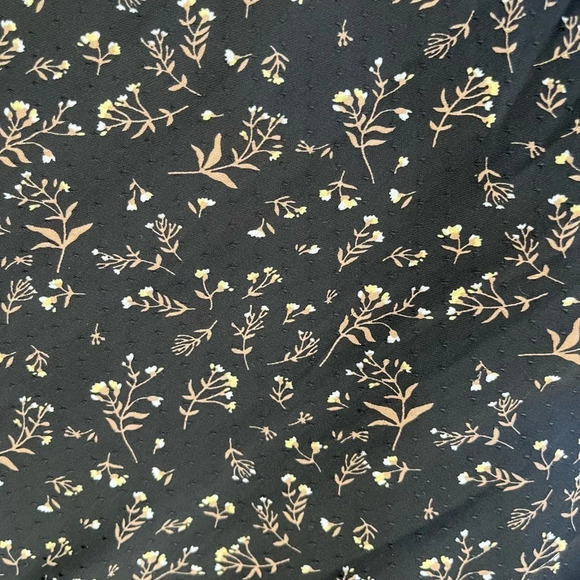 Everleigh Black Floral V-Neck Bohemian Roll-up Long Sleeves High-Low size 1X - Picture 8 of 11